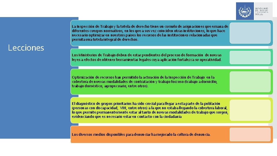 Lecciones La Inspección de Trabajo y la tutela de derecho tiene un cumulo de