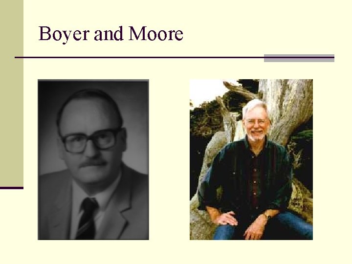 Boyer and Moore 