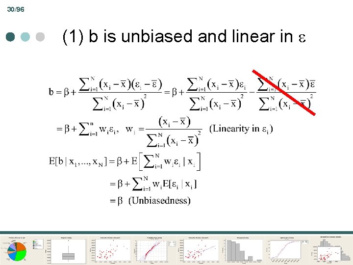 30/96 (1) b is unbiased and linear in 