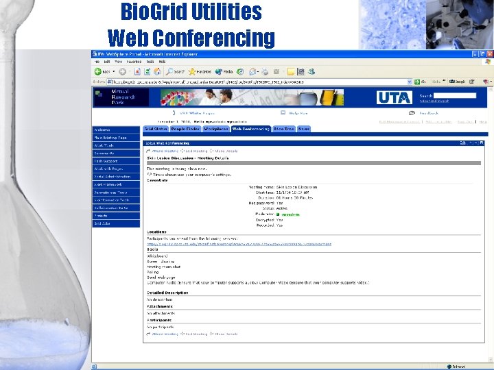 Bio. Grid Utilities Web Conferencing 