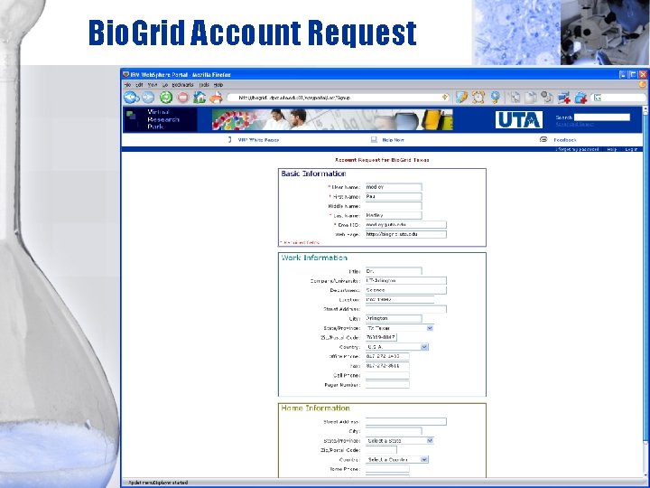 Bio. Grid Account Request 
