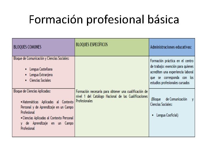 Formación profesional básica 