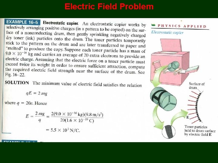 Electric Field Problem 