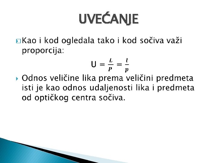 UVEĆANJE � 