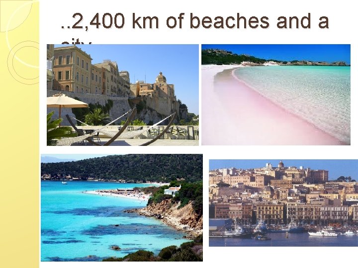 . . 2, 400 km of beaches and a city 