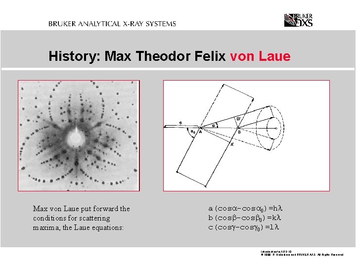 History: Max Theodor Felix von Laue Max von Laue put forward the conditions for