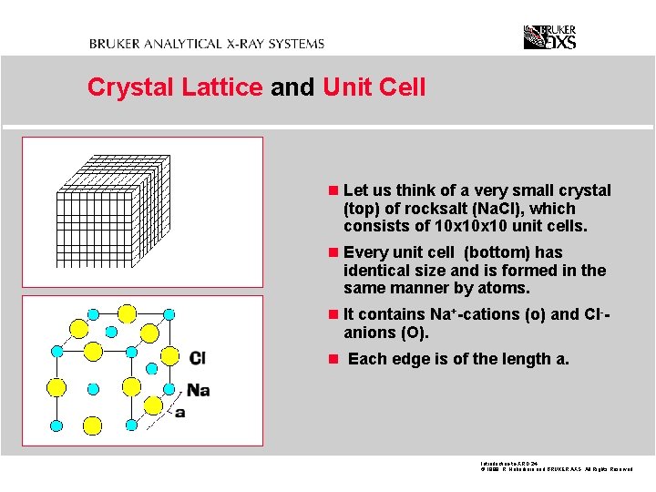 Crystal Lattice and Unit Cell n Let us think of a very small crystal