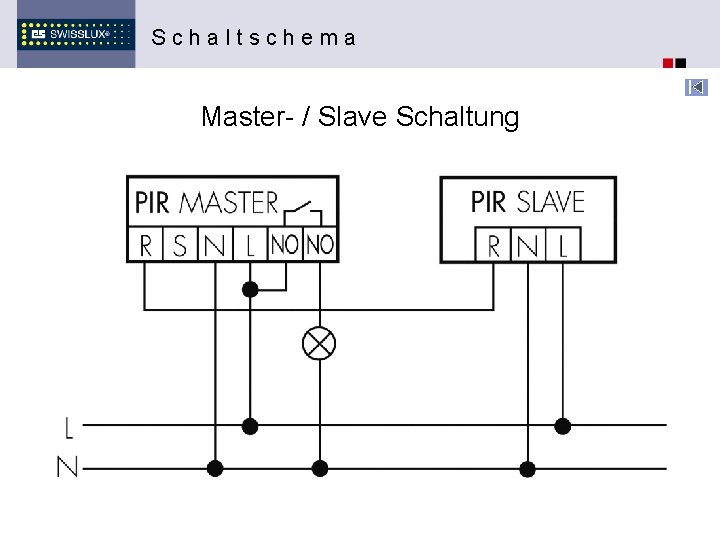 Schaltschema Master- / Slave Schaltung 