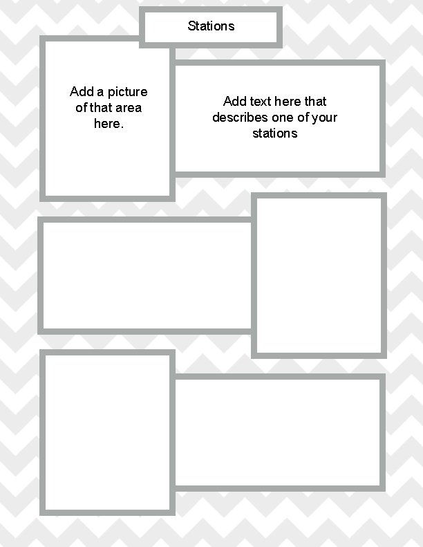 Stations Add a picture of that area here. Add text here that describes one