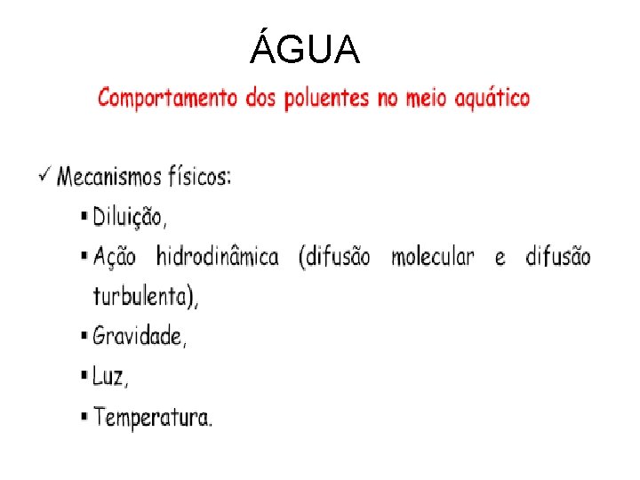 ÁGUA 