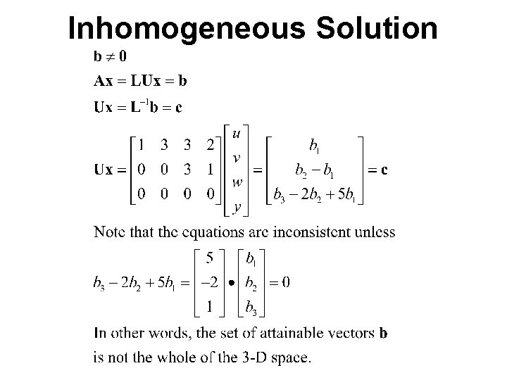 Inhomogeneous Solution 