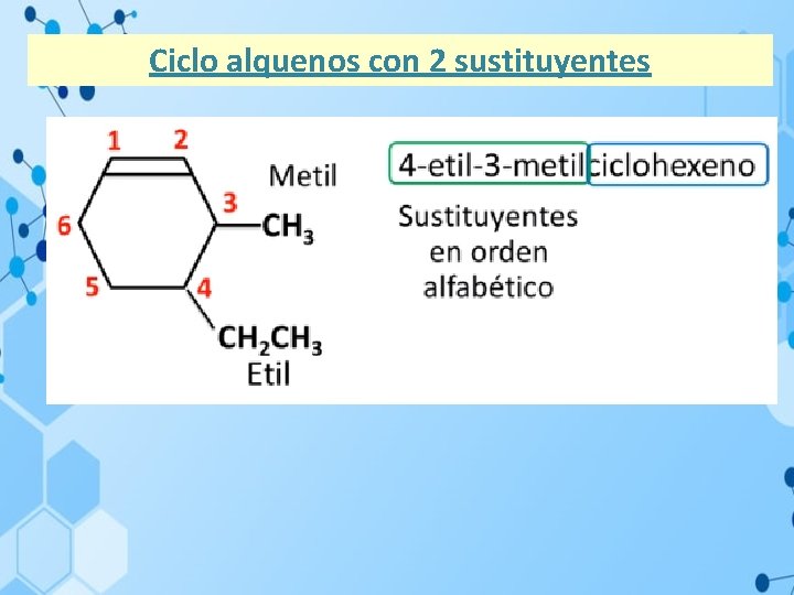 Ciclo alquenos con 2 sustituyentes 