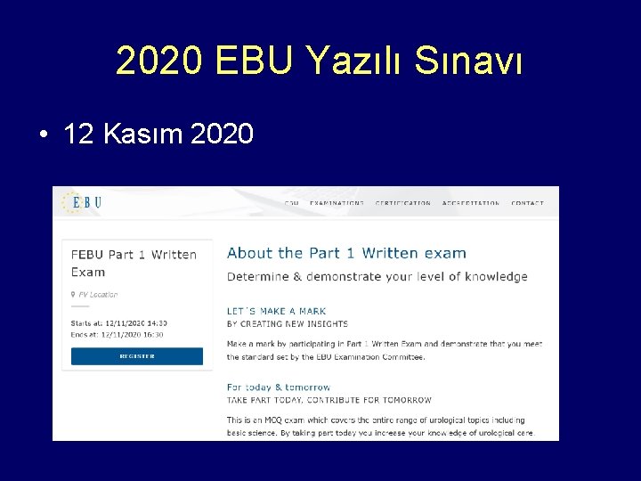 2020 EBU Yazılı Sınavı • 12 Kasım 2020 