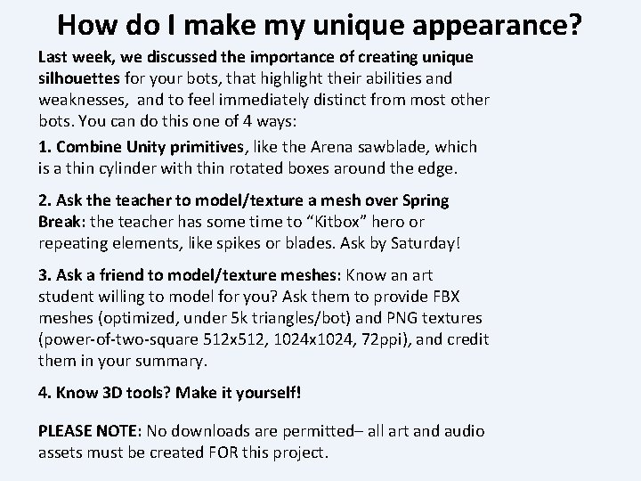 How do I make my unique appearance? Last week, we discussed the importance of