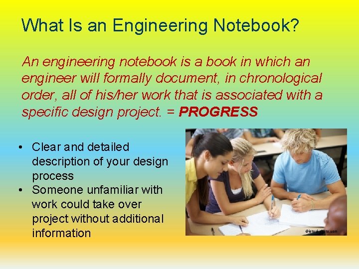 What Is an Engineering Notebook? An engineering notebook is a book in which an