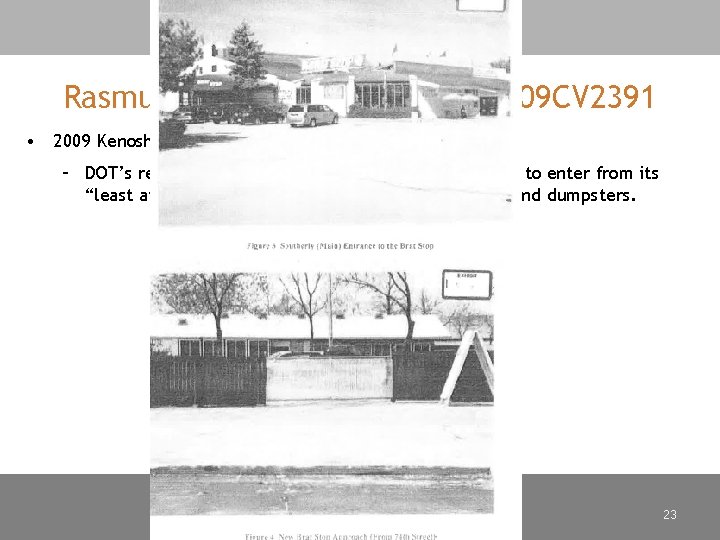 Rasmussen & Brat Stop v. DOT, 09 CV 2391 • 2009 Kenosha County Circuit