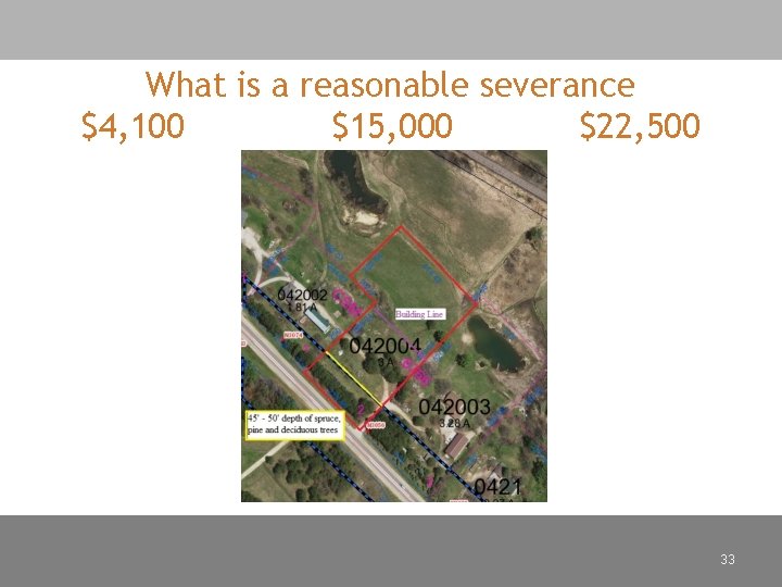 What is a reasonable severance $4, 100 $15, 000 $22, 500 33 