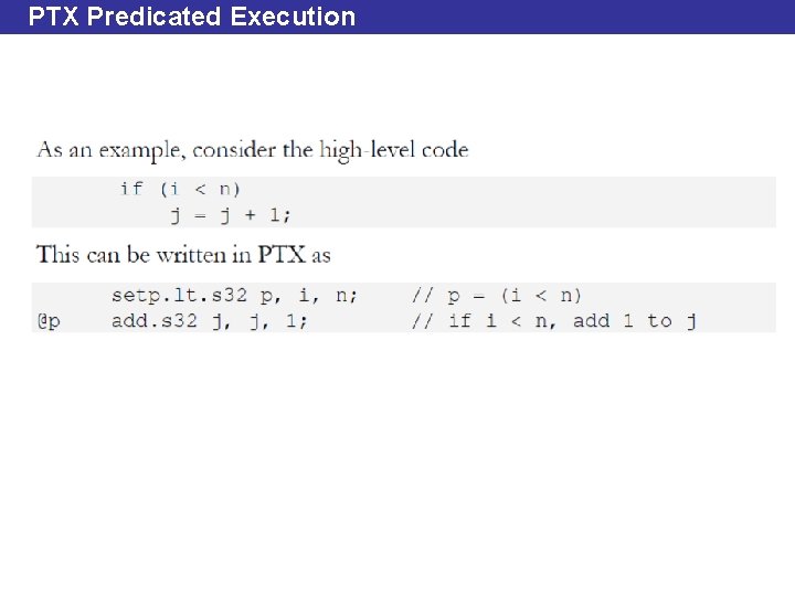 PTX Predicated Execution 