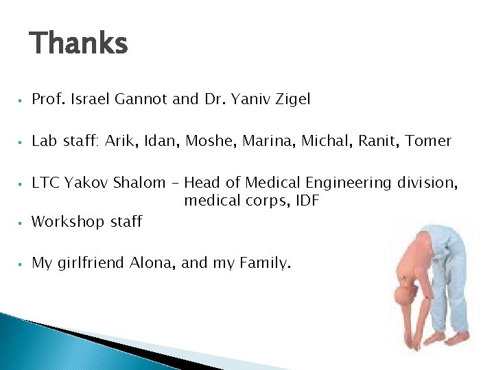 Thanks § Prof. Israel Gannot and Dr. Yaniv Zigel § Lab staff: Arik, Idan,