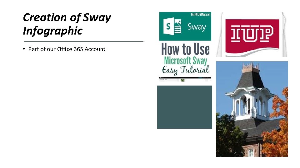 Creation of Sway Infographic • Part of our Office 365 Account 