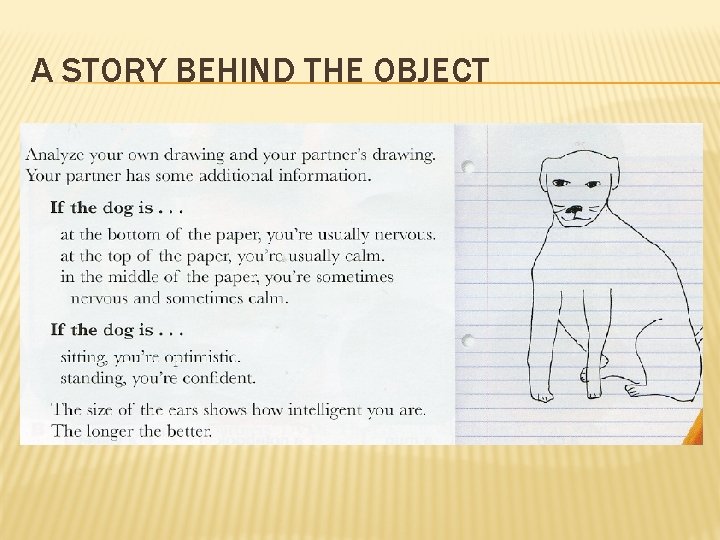 A STORY BEHIND THE OBJECT 