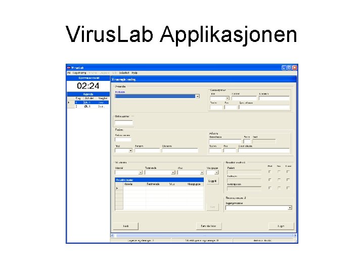 Virus. Lab Applikasjonen 