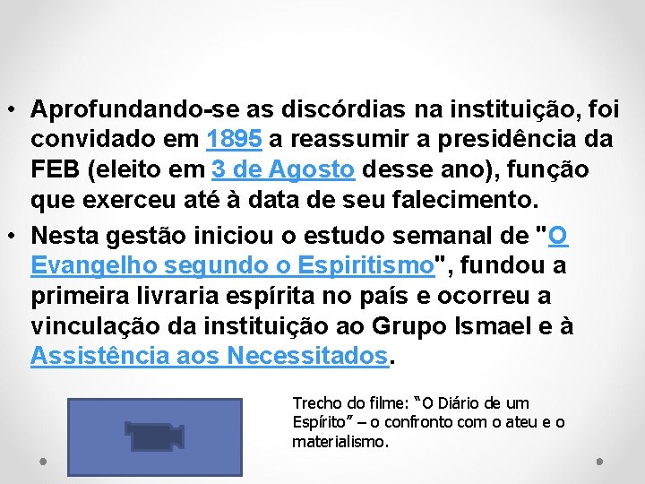  • Aprofundando-se as discórdias na instituição, foi convidado em 1895 a reassumir a