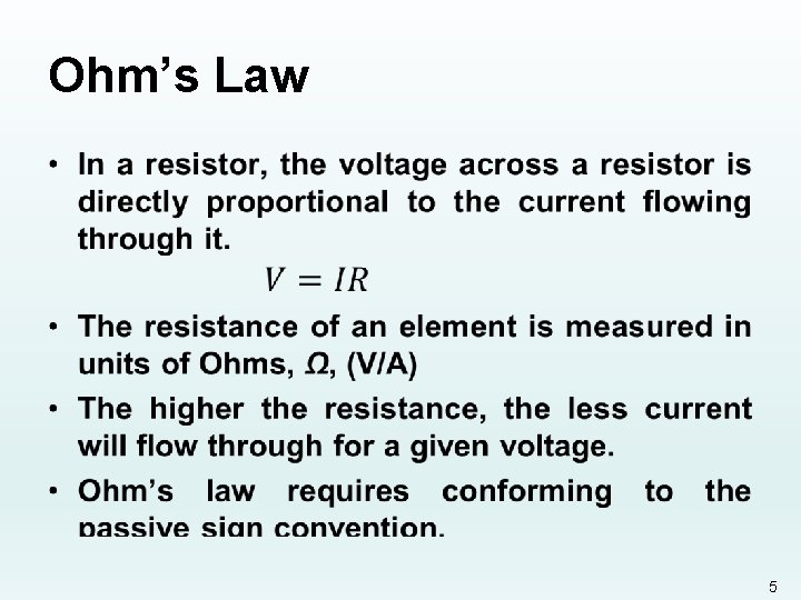 Ohm’s Law • 5 