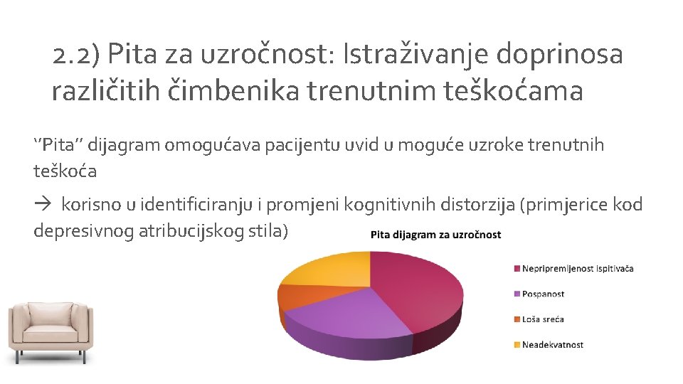 2. 2) Pita za uzročnost: Istraživanje doprinosa različitih čimbenika trenutnim teškoćama ‘’Pita’’ dijagram omogućava
