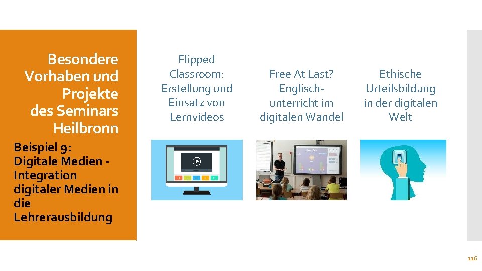 Besondere Vorhaben und Projekte des Seminars Heilbronn Flipped Classroom: Erstellung und Einsatz von Lernvideos