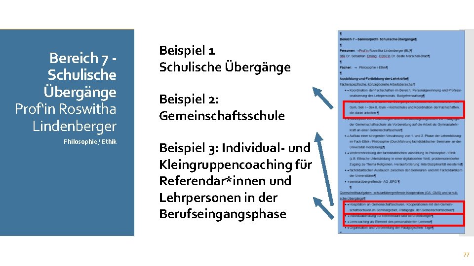 Bereich 2 7 Gesellschafts. Schulische wissenschaften Übergänge Prof. ‘in Prof‘in Roswitha Beate Lindenberger Thull