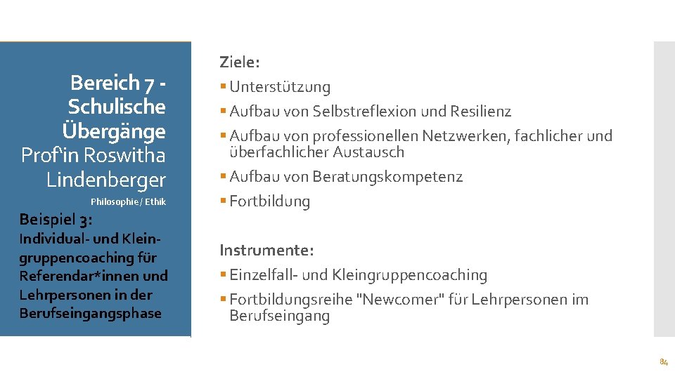 Bereich 2 7 Gesellschafts. Schulische wissenschaften Übergänge Prof. ‘in Prof‘in Roswitha Beate Lindenberger Thull