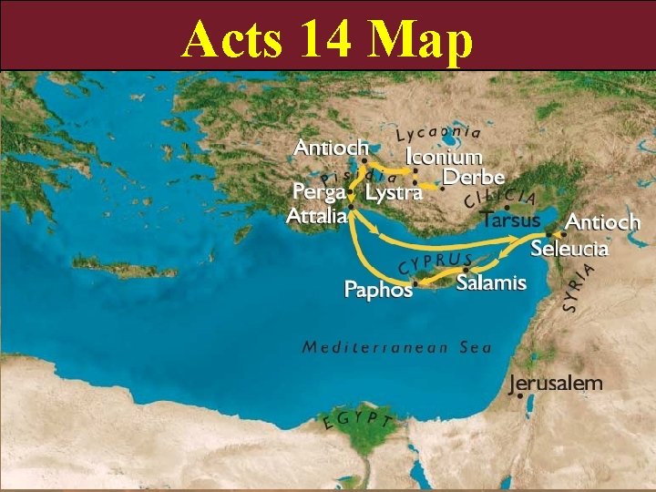 Acts 14 Map 