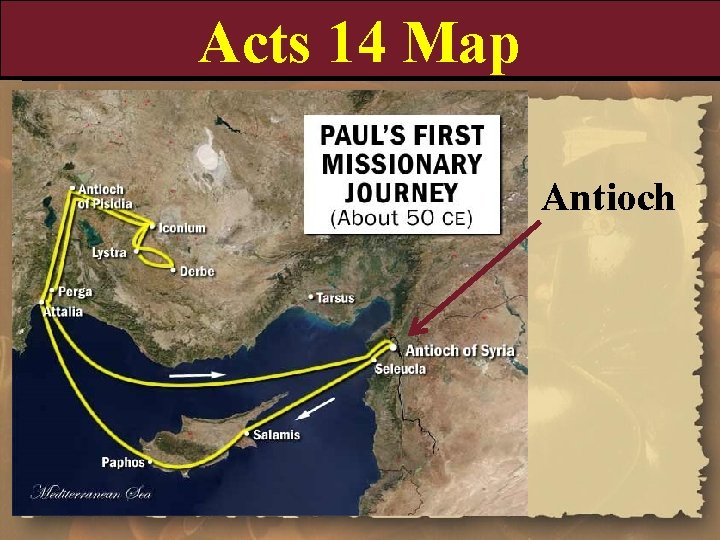 Acts 14 Map Antioch 