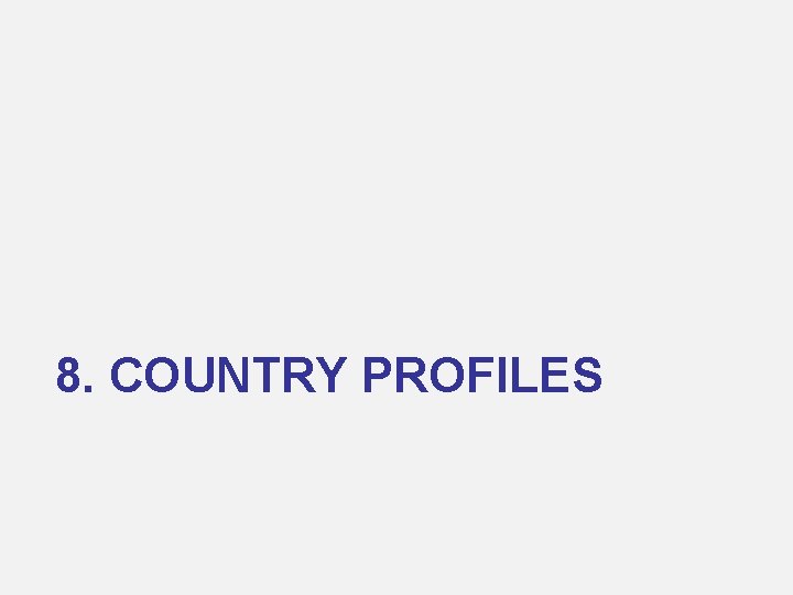 8. COUNTRY PROFILES 