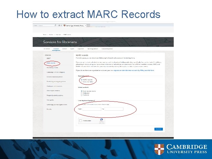 How to extract MARC Records 