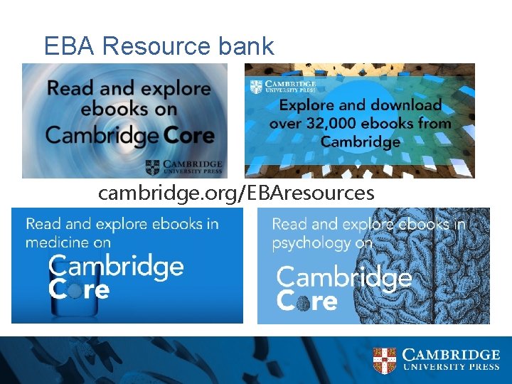 EBA Resource bank cambridge. org/EBAresources 