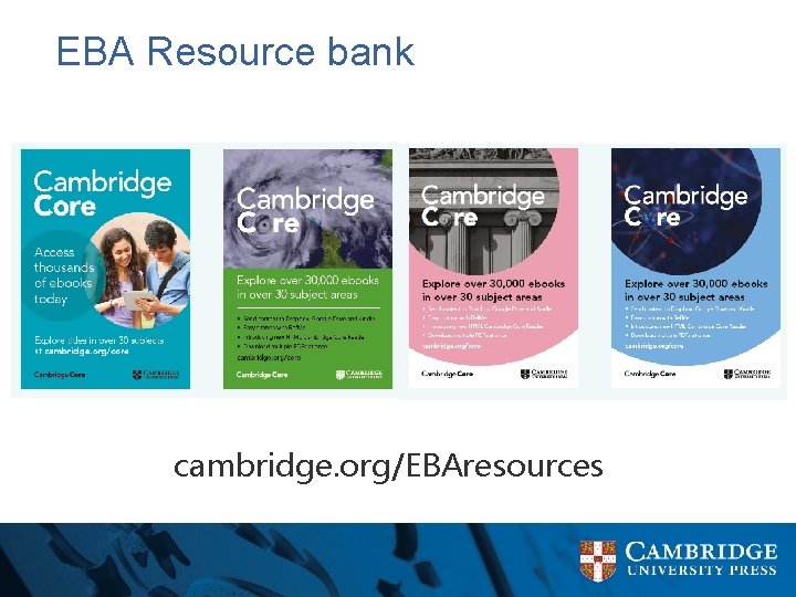 EBA Resource bank cambridge. org/EBAresources 