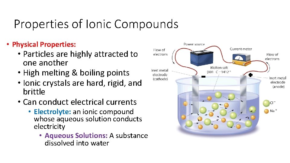 Properties of Ionic Compounds • Physical Properties: • Particles are highly attracted to one Properties of Ionic Compounds • Physical Properties: • Particles are highly attracted to one