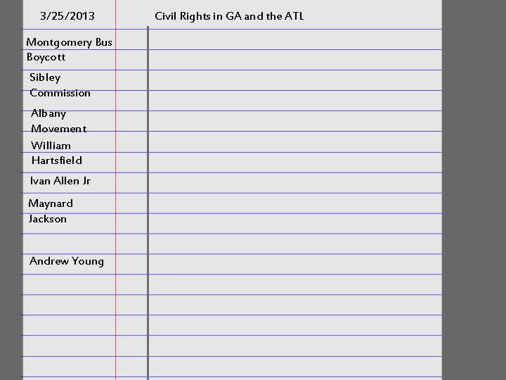 3/25/2013 Montgomery Bus Boycott Sibley Commission Albany Movement William Hartsfield Ivan Allen Jr Maynard