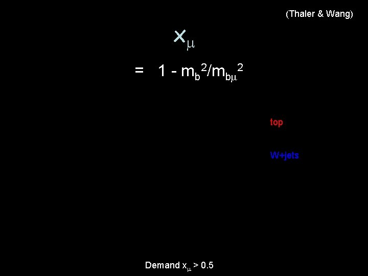 (Thaler & Wang) xm = 1 - mb 2/mbm 2 top light jet W+jets