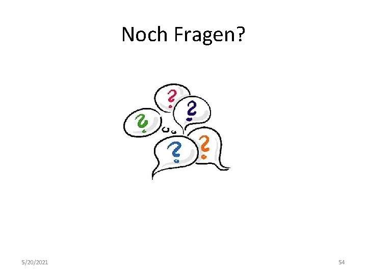 Noch Fragen? 5/20/2021 54 