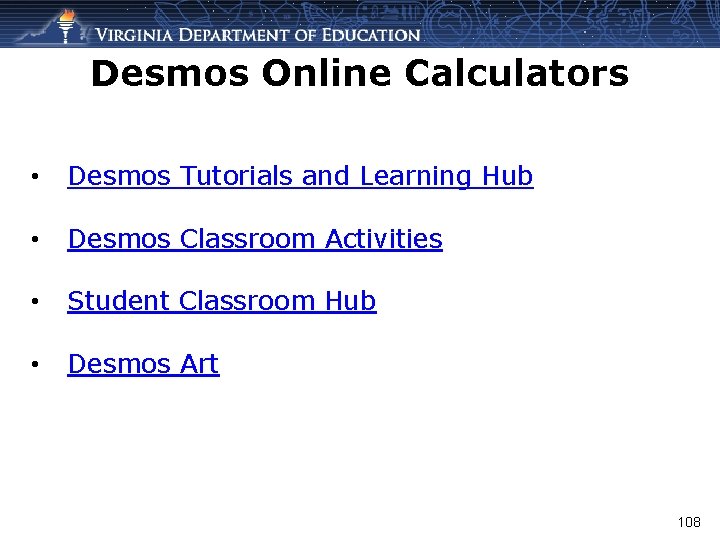 Desmos Online Calculators • Desmos Tutorials and Learning Hub • Desmos Classroom Activities •