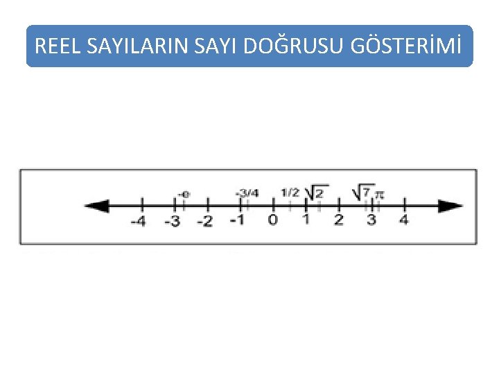 REEL SAYILARIN SAYI DOĞRUSU GÖSTERİMİ 