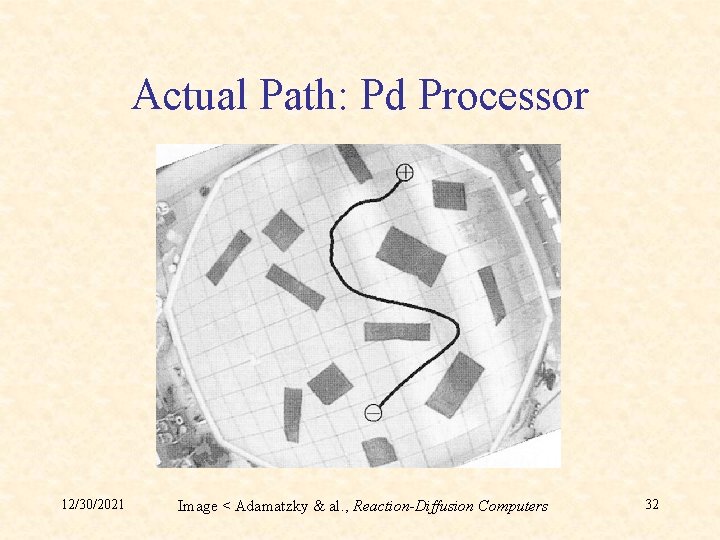 Actual Path: Pd Processor 12/30/2021 Image < Adamatzky & al. , Reaction-Diffusion Computers 32