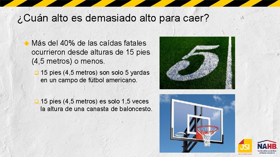 ¿Cuán alto es demasiado alto para caer? Más del 40% de las caídas fatales