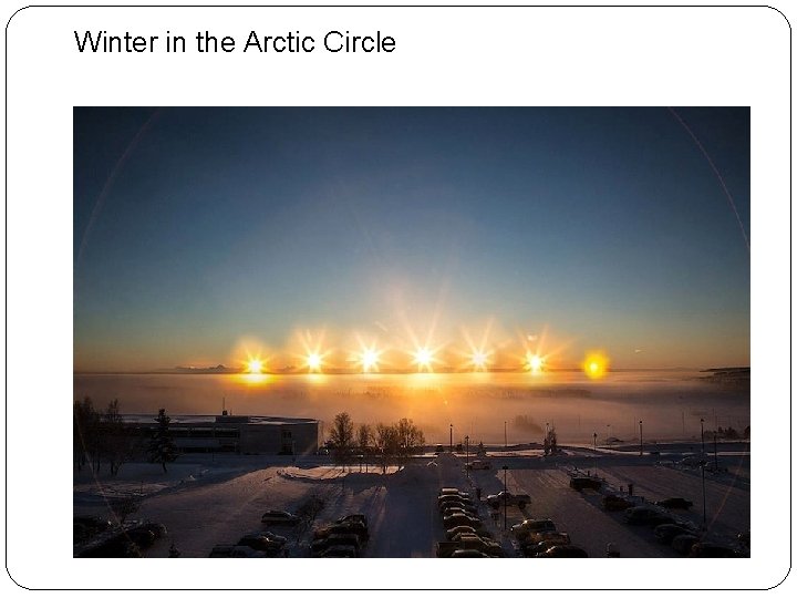 Winter in the Arctic Circle 
