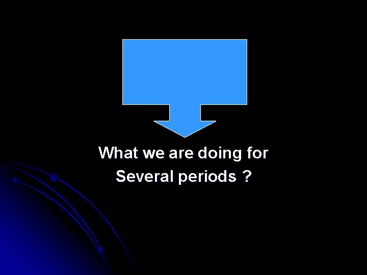 What we are doing for Several periods ? 