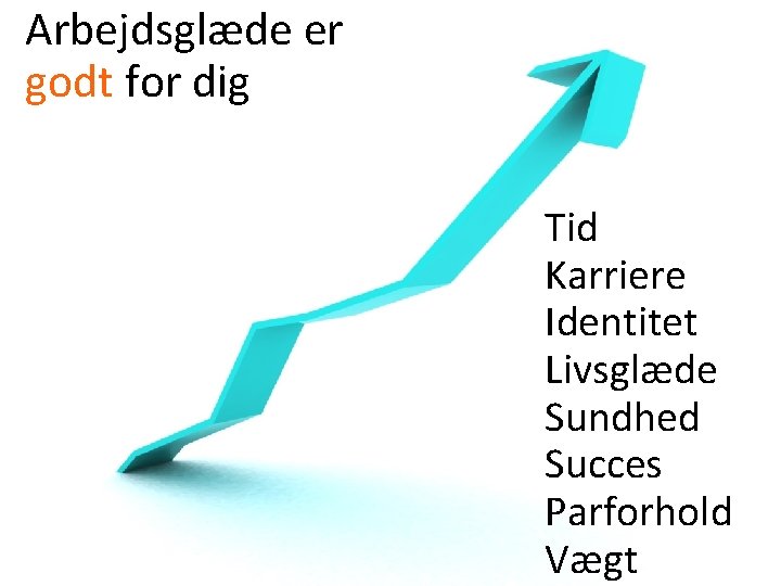 Arbejdsglæde er godt for dig Tid Karriere Identitet Livsglæde Sundhed Succes Parforhold Vægt 