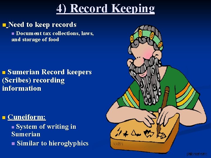 4) Record Keeping n Need to keep records Document tax collections, laws, and storage 4) Record Keeping n Need to keep records Document tax collections, laws, and storage